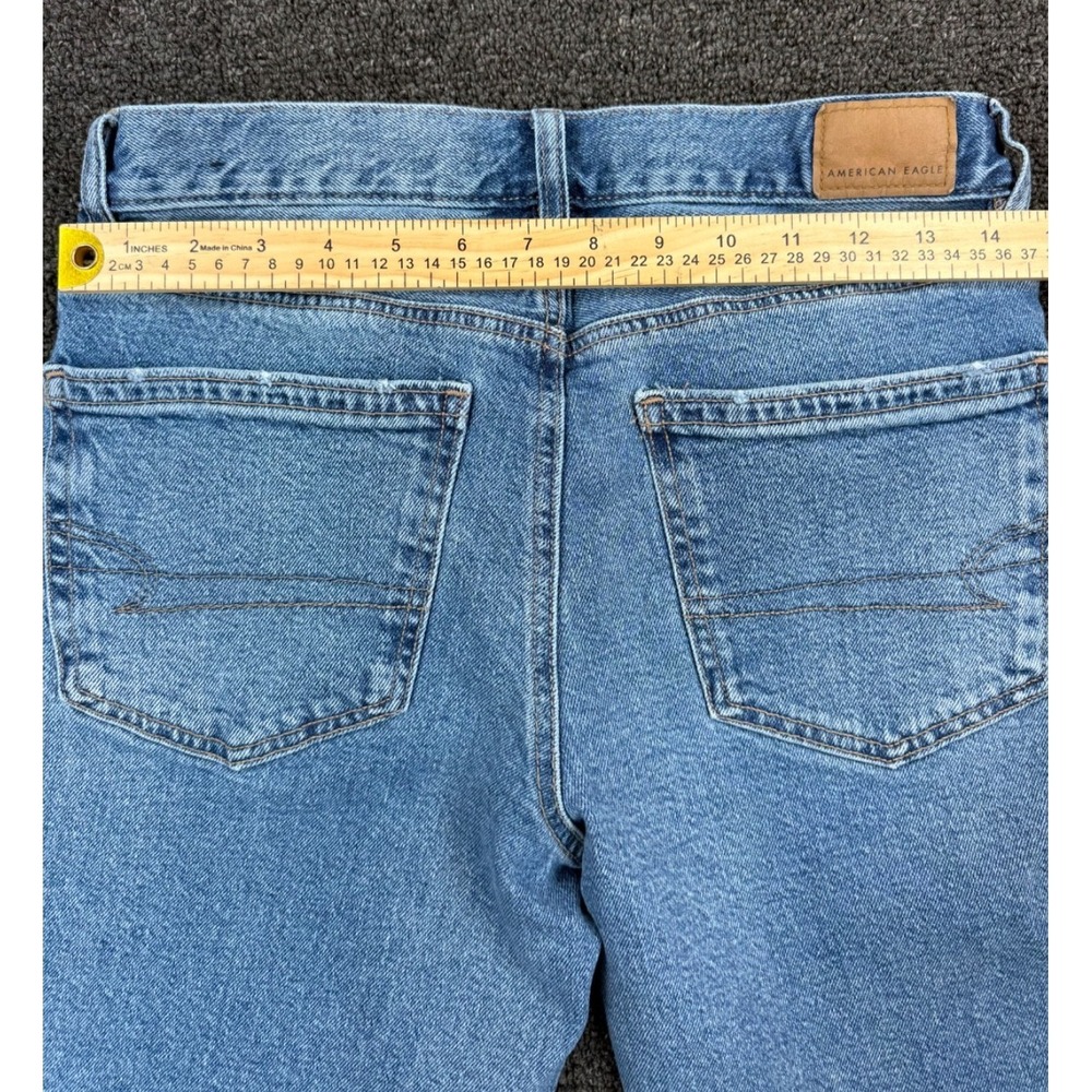 American Eagle Womens Stretch HW Straight Jeans 2R Medium Wash - Picture 6 of 7